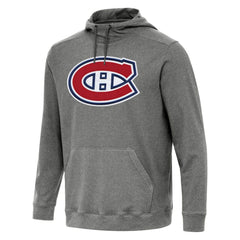 Montreal Canadiens Antigua Cloud Pullover Hoodie - Heather Black - NHL