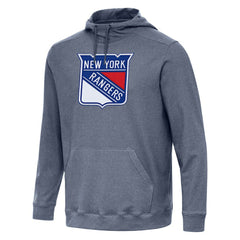 New York Rangers Antigua Cloud Pullover Hoodie - Heather Navy - NHL