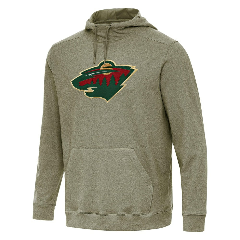 Minnesota Wild Antigua Cloud Pullover Hoodie - Olive - NHL
