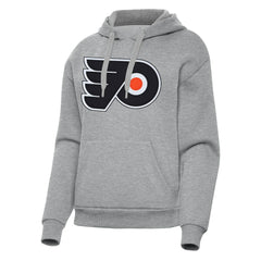 Philadelphia Flyers Antigua Women's Victory Pullover Hoodie - Heather Gray - NHL