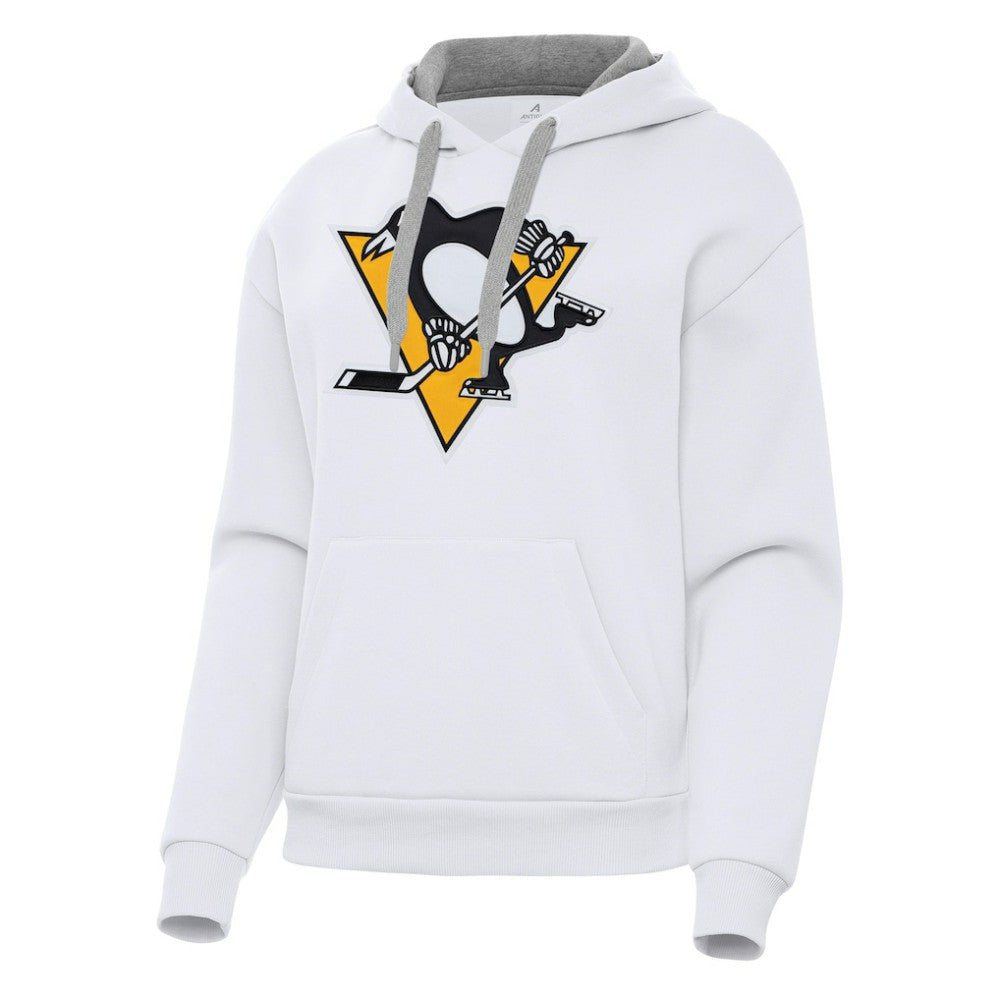 Pittsburgh Penguins Antigua Women's Victory Pullover Hoodie - White - NHL