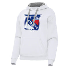 New York Rangers Antigua Women's Victory Pullover Hoodie - White - NHL