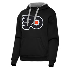 Philadelphia Flyers Antigua Women's Victory Pullover Hoodie - Black - NHL