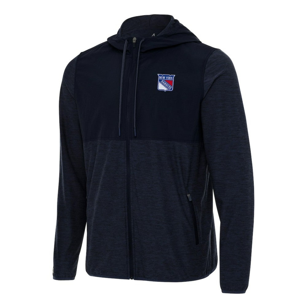 New York Rangers Antigua Sway Full-Zip Hoodie Jacket - Navy - NHL