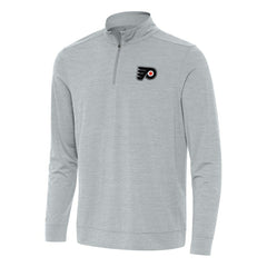 Philadelphia Flyers Antigua Bright Quarter-Zip Top - Heather Gray - NHL
