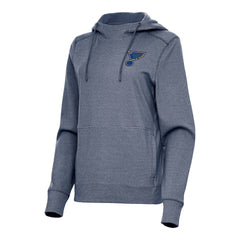St. Louis Blues Antigua Women's Justice Pullover Hoodie - Heather Navy - NHL