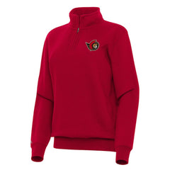 Ottawa Senators Antigua Women's Victory Quarter-Zip Sweatshirt - Red - NHL