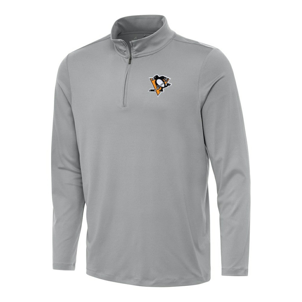 Pittsburgh Penguins Antigua Reprocess Quarter-Zip Top - Gray - NHL
