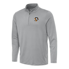 Pittsburgh Penguins Antigua Reprocess Quarter-Zip Top - Gray - NHL