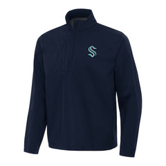 Seattle Kraken Antigua Brisk Quarter-Zip Windbreaker - Navy - NHL