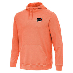 Philadelphia Flyers Antigua Cloud Pullover Hoodie - Heather Orange - NHL
