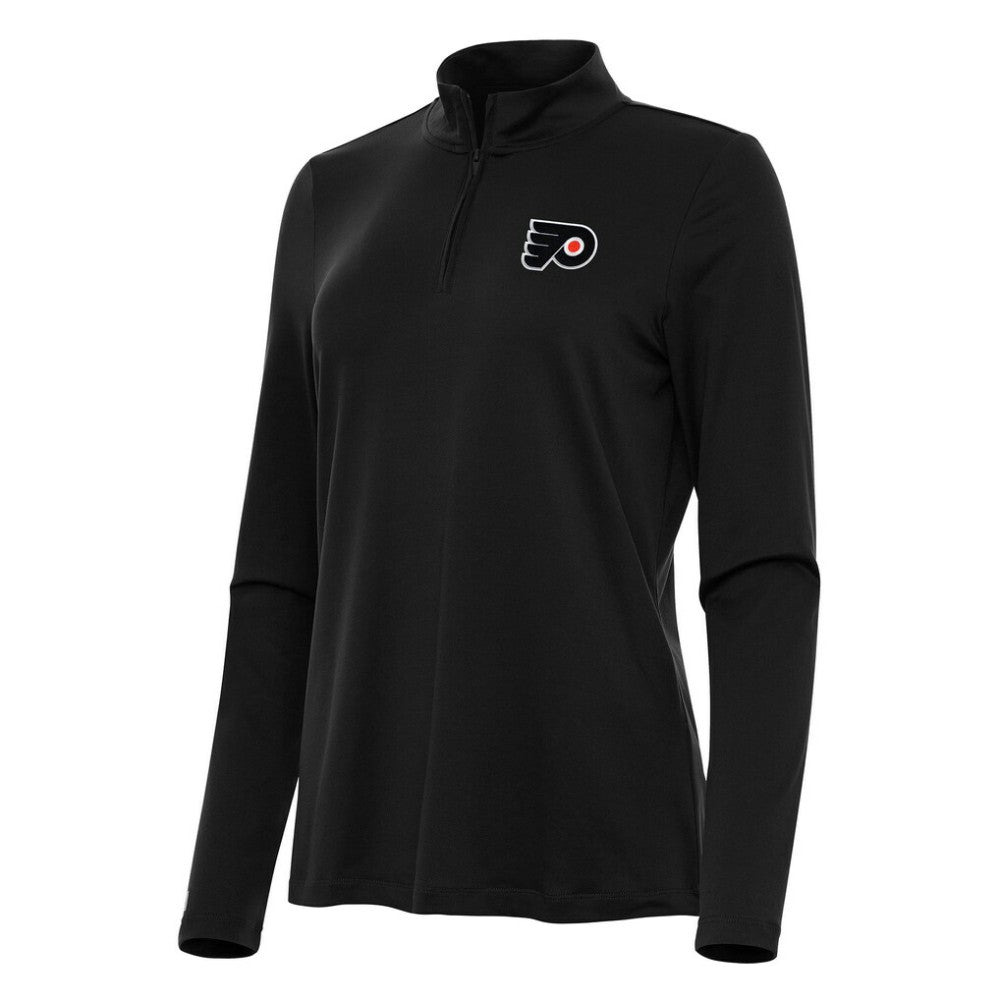 Philadelphia Flyers Antigua Women's Reprocess Quarter-Zip Top - Black - NHL