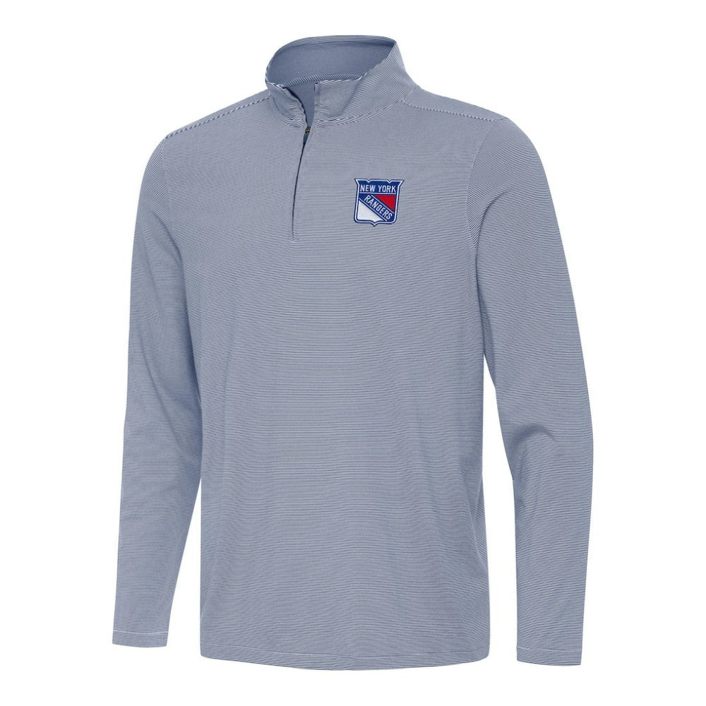 New York Rangers Antigua Twine Quarter-Zip Top - Navy - NHL