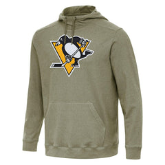 Pittsburgh Penguins Antigua Cloud Pullover Hoodie - Olive - NHL