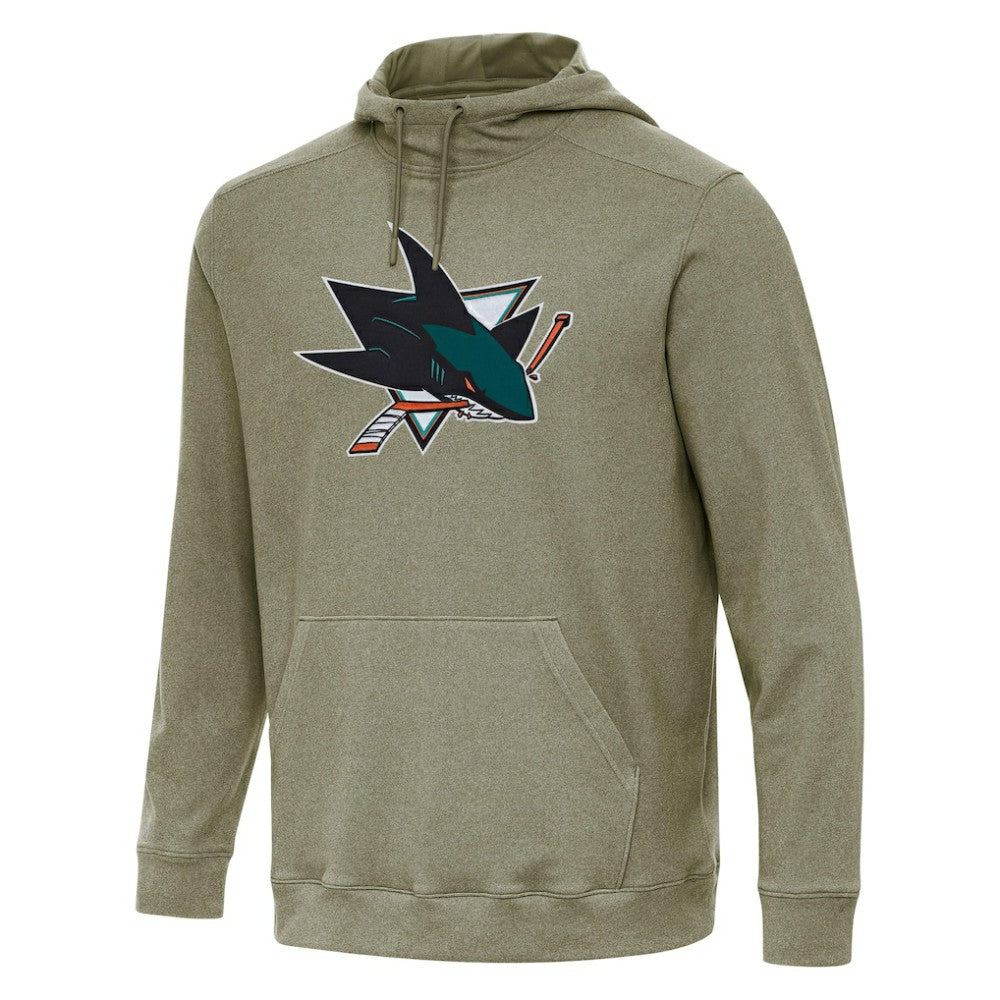 San Jose Sharks Antigua Cloud Pullover Hoodie - Olive - NHL