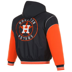 Houston Astros JH Design Youth Reversible Fleece Full-Snap Hoodie Jacket - MLB