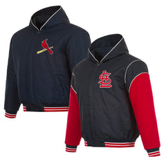 St. Louis Cardinals JH Design Youth Reversible Fleece Full-Snap Hoodie Jacket - MLB