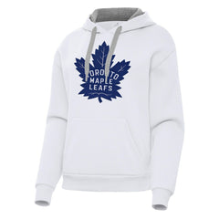 Toronto Maple Leafs Antigua Women's Victory Pullover Hoodie - White - NHL
