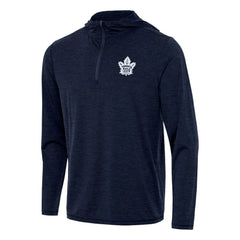 Toronto Maple Leafs Antigua Tidy Quarter-Zip Hoodie - Heather Navy - NHL