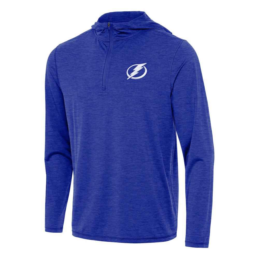 Tampa Bay Lightning Antigua Tidy Quarter-Zip Hoodie - Heather Royal - NHL