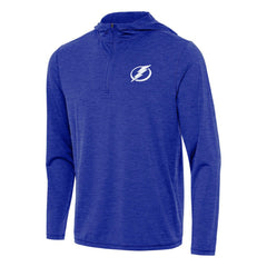Tampa Bay Lightning Antigua Tidy Quarter-Zip Hoodie - Heather Royal - NHL