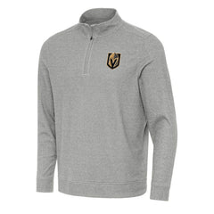 Vegas Golden Knights Antigua Subtle Quarter-Zip Sweatshirt - Heather Gray - NHL
