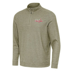 Washington Capitals Antigua Subtle Quarter-Zip Sweatshirt - Olive - NHL