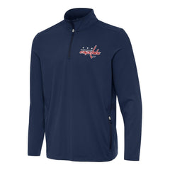 Washington Capitals Antigua Perilous Quarter-Zip Sweatshirt - Navy - NHL