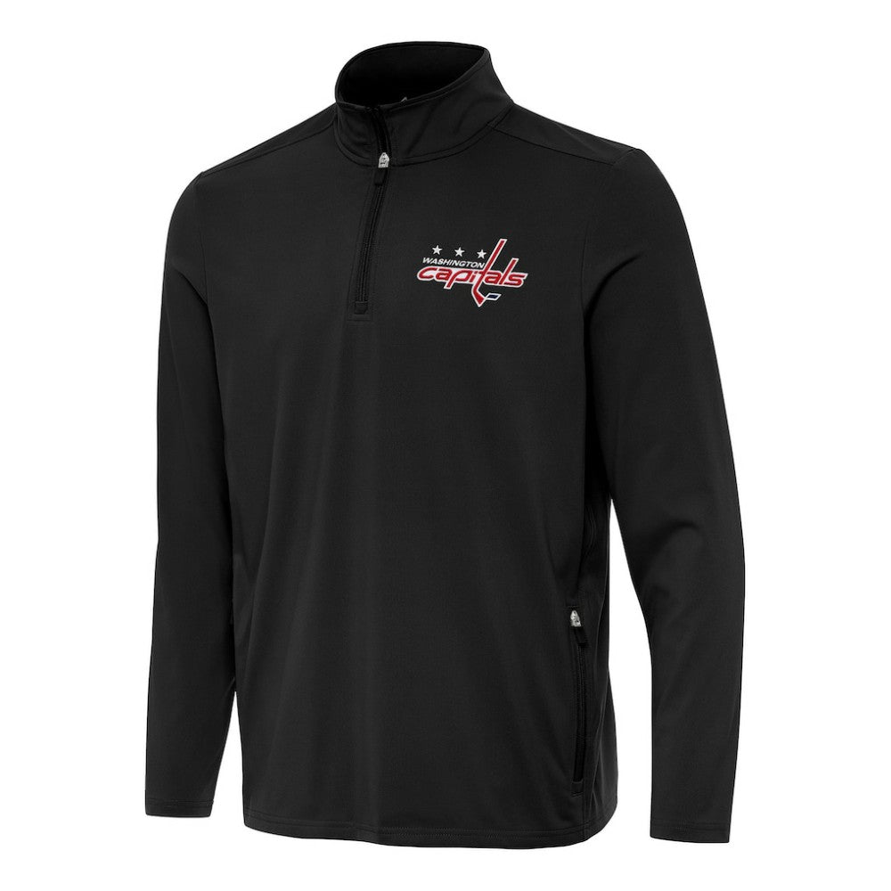 Washington Capitals Antigua Perilous Quarter-Zip Sweatshirt - Black - NHL
