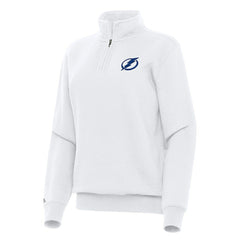 Tampa Bay Lightning Antigua Women's Victory Quarter-Zip Sweatshirt - White - NHL