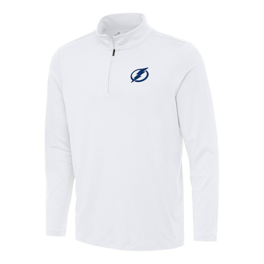 Tampa Bay Lightning Antigua Reprocess Quarter-Zip Top - White - NHL