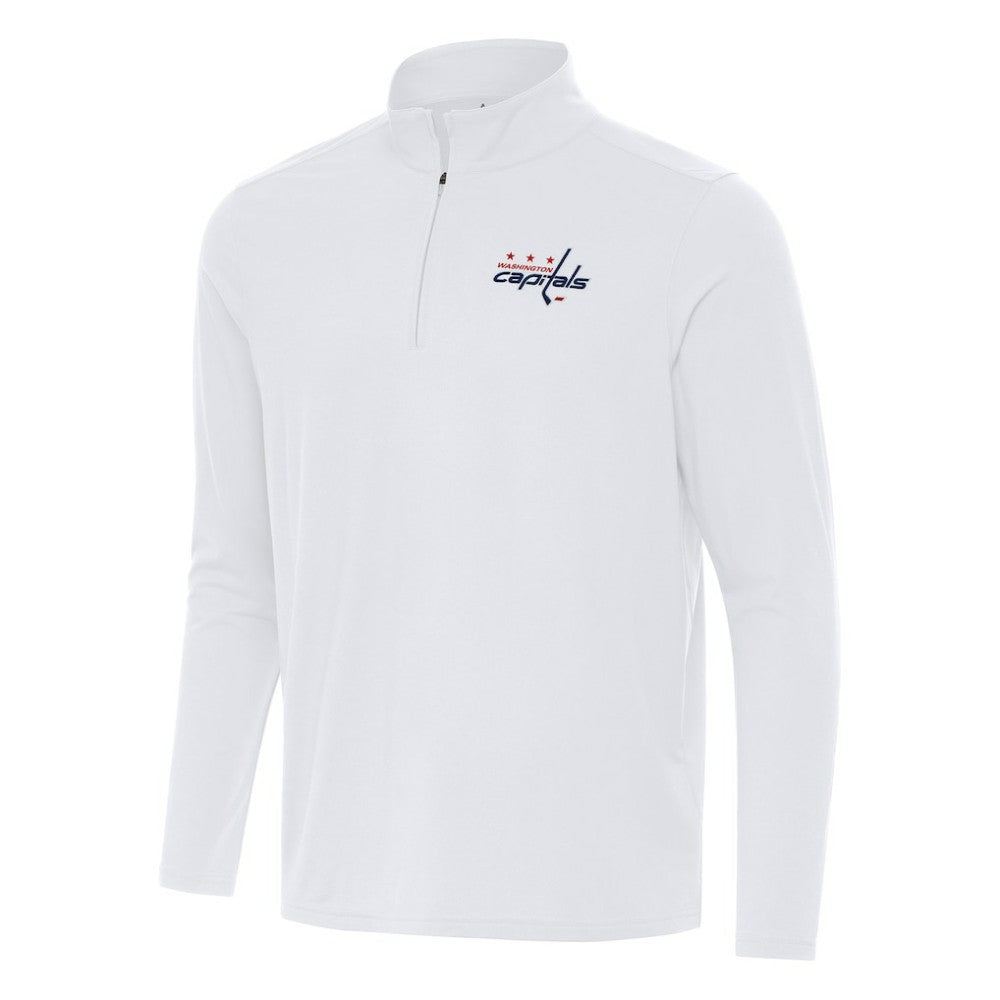 Washington Capitals Antigua Intent Quarter-Zip Top - White - NHL