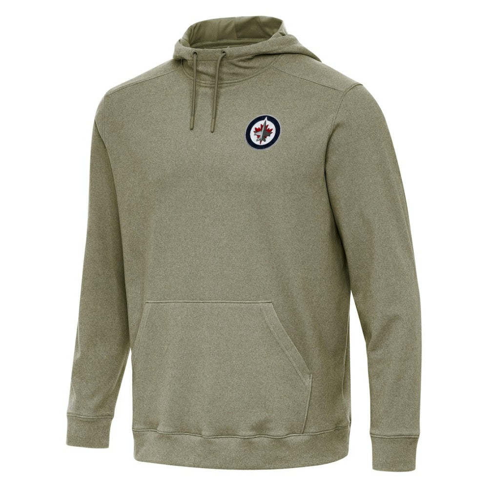 Winnipeg Jets Antigua Cloud Pullover Hoodie - Olive - NHL