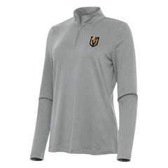Vegas Golden Knights Antigua Women's Reprocess Quarter-Zip Top - Gray - NHL