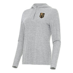 Vegas Golden Knights Antigua Women's Daybreak Quarter-Zip Hoodie - Heather Gray - NHL
