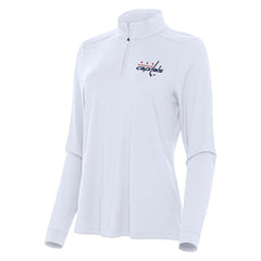 Washington Capitals Antigua Women's Intent Quarter-Zip Top - White - NHL