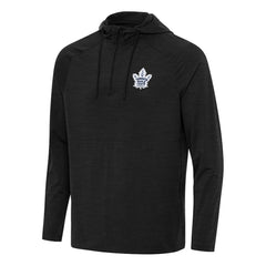 Toronto Maple Leafs Antigua Spikes Quarter-Zip Hoodie - Heather Black - NHL
