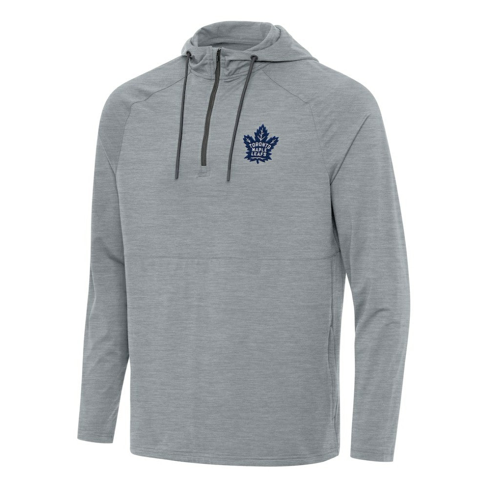 Toronto Maple Leafs Antigua Spikes Quarter-Zip Hoodie - Heather Gray - NHL