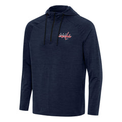 Washington Capitals Antigua Spikes Quarter-Zip Hoodie - Heather Navy - NHL