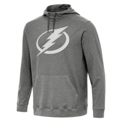 Tampa Bay Lightning Antigua Cloud Pullover Hoodie - Heather Black - NHL