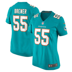 Aaron Brewer Miami Dolphins Women's Game Jersey Aqua | Nike for Sale