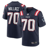 Caedan Wallace New England Patriots Game Jersey Navy | Nike for Sale