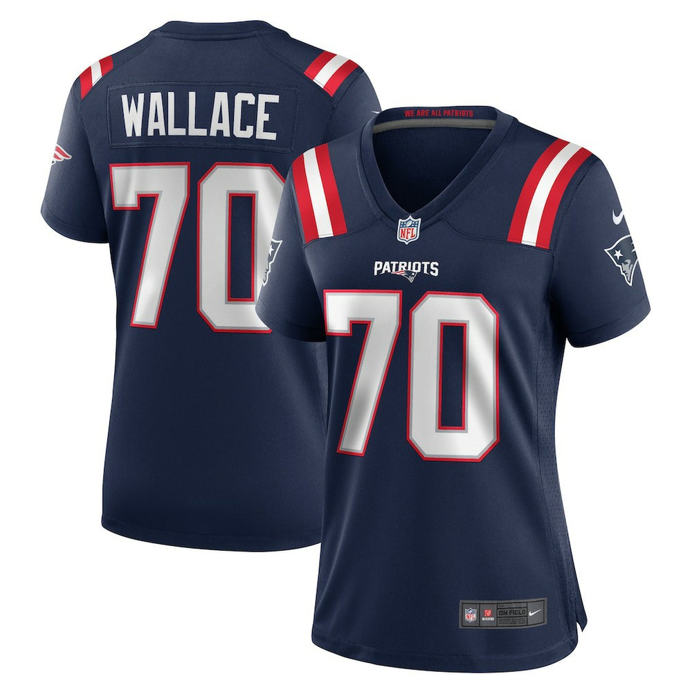 Caedan Wallace New England Patriots Women's Game Jersey Navy | Nike for Sale