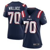 Caedan Wallace New England Patriots Women's Game Jersey Navy | Nike for Sale