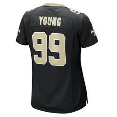Chase Young New Orleans Saints Women's Game Jersey Black | Nike for Sale