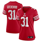 Isaac Guerendo San Francisco 49ers Women's Team Game Jersey Scarlet | Nike for Sale