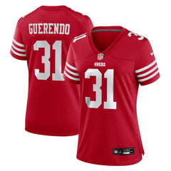 Isaac Guerendo San Francisco 49ers Women's Team Game Jersey Scarlet | Nike for Sale