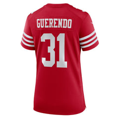 Isaac Guerendo San Francisco 49ers Women's Team Game Jersey Scarlet | Nike for Sale