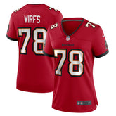 Tristan Wirfs Tampa Bay Buccaneers Women's Team Game Jersey Red | Nike for Sale
