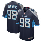 Jeffery Simmons Tennessee Titans Game Jersey Navy | Nike for Sale